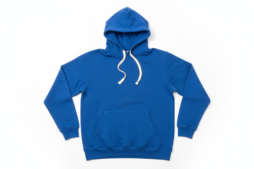blue hoodie